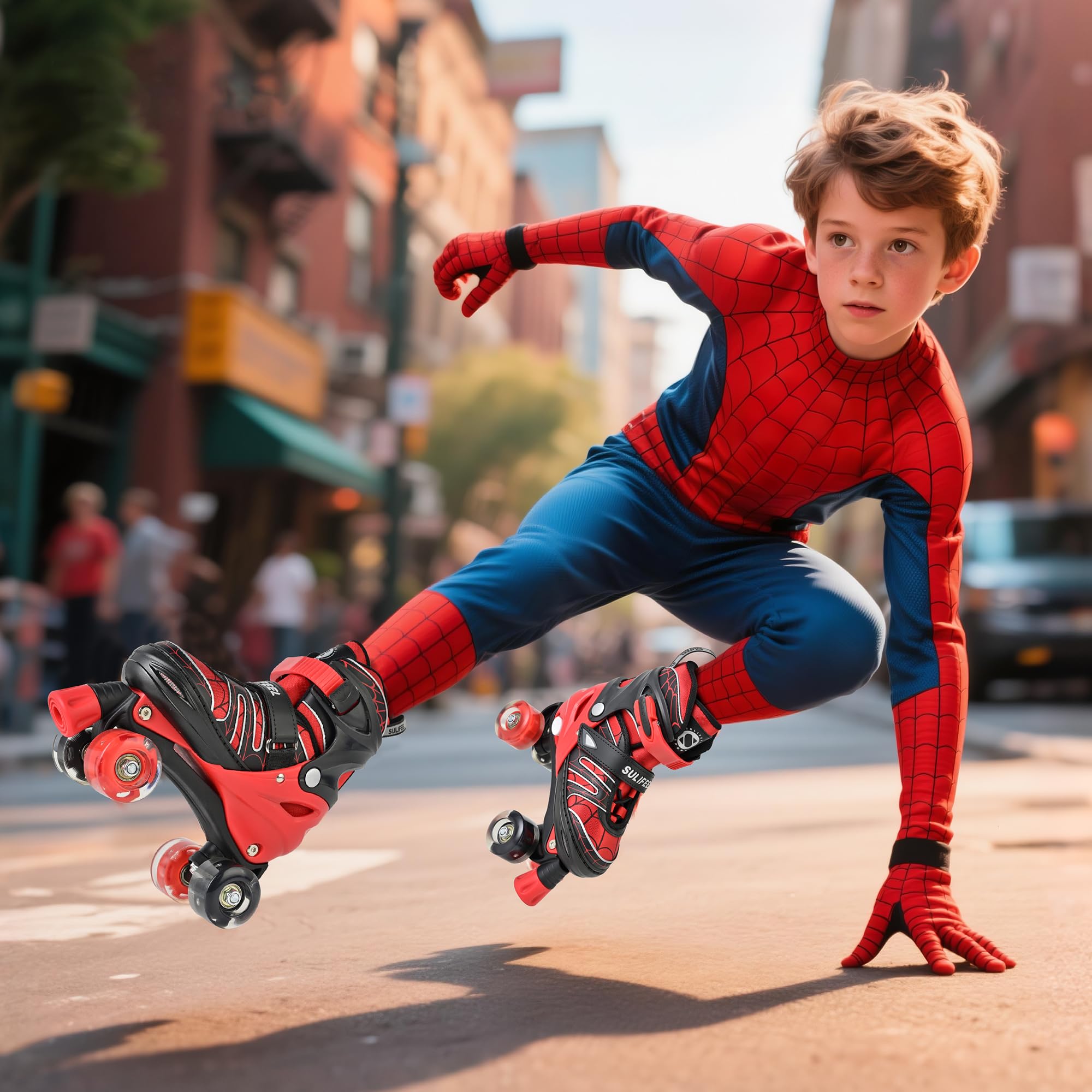 Patines de ruedas ajustables para niños SULIFEEL con luces 4 tamaños
