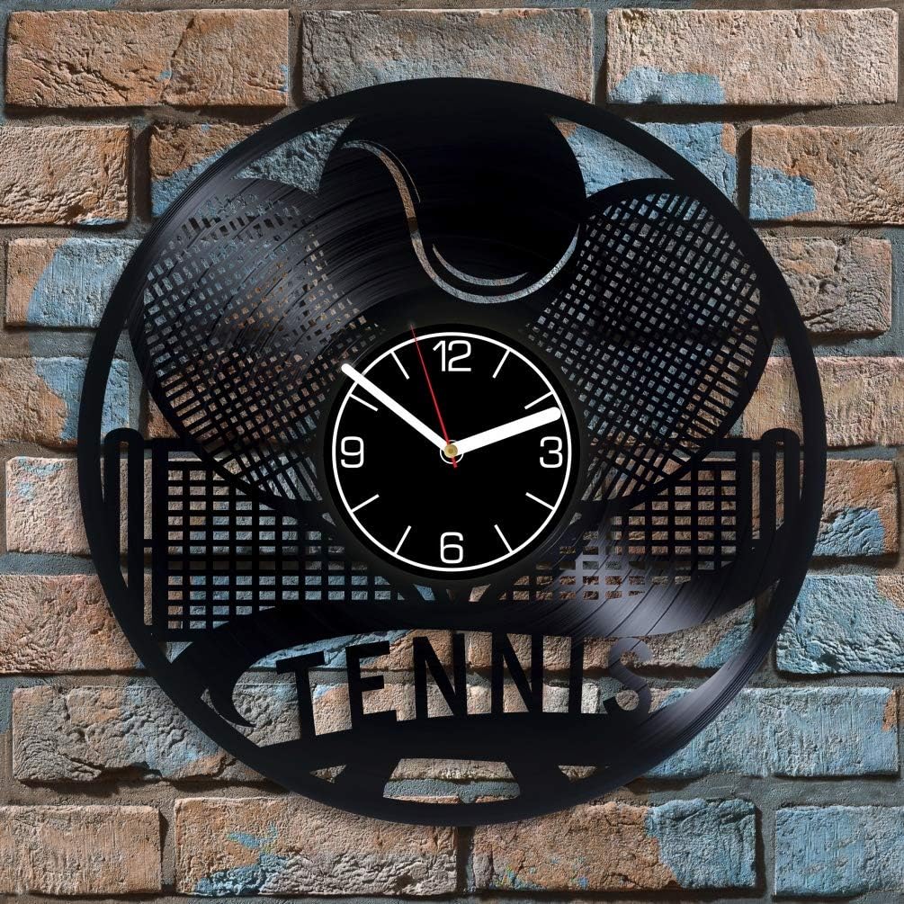 Men's Modern Sport Home Decor 12 inch Wall Clock, Tennis Theme