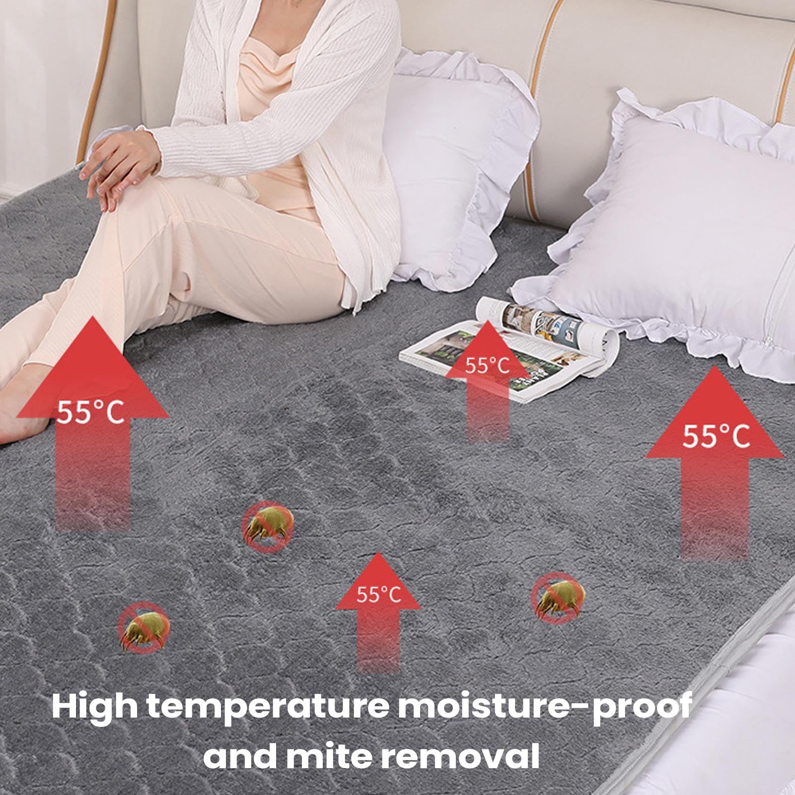 de Colchón Térmica Manta Térmica De Franela Con 5 Niveles De Calor | De Colchón Con Calefacción Eléctrica Para Hogar, Hotel, Restaurante, Apartamento, Negocios Y