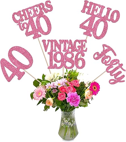 Miniatura 59 de 15 piezas de centro de mesa de feliz cumpleaños 13 palos oficiales para adolescentes vintage 2012 Hello 13 centros de mesa de flores palos saludos a