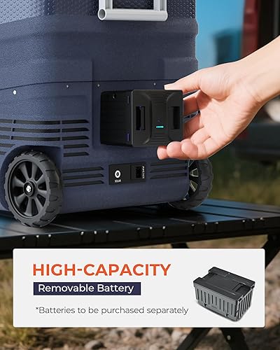 Miniatura 6 de Refrigerador portátil de 12 voltios, refrigerador eléctrico de 68 cuartos (65L) con ruedas, 1224 V CC y 100-240 V CA, -4  a 68 , control de