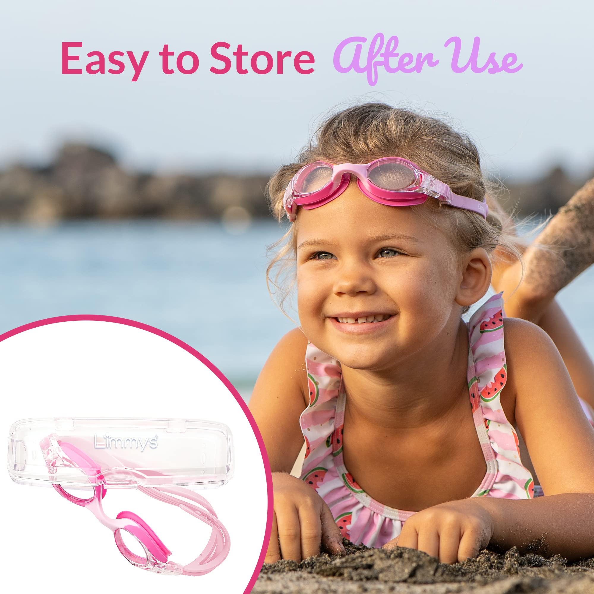 Limmys Premium Kids Swimming Goggles, Anti-Fog Swim Goggles with UV Protection, Leak-Proof Seal & Adjustable Strap - Image 3