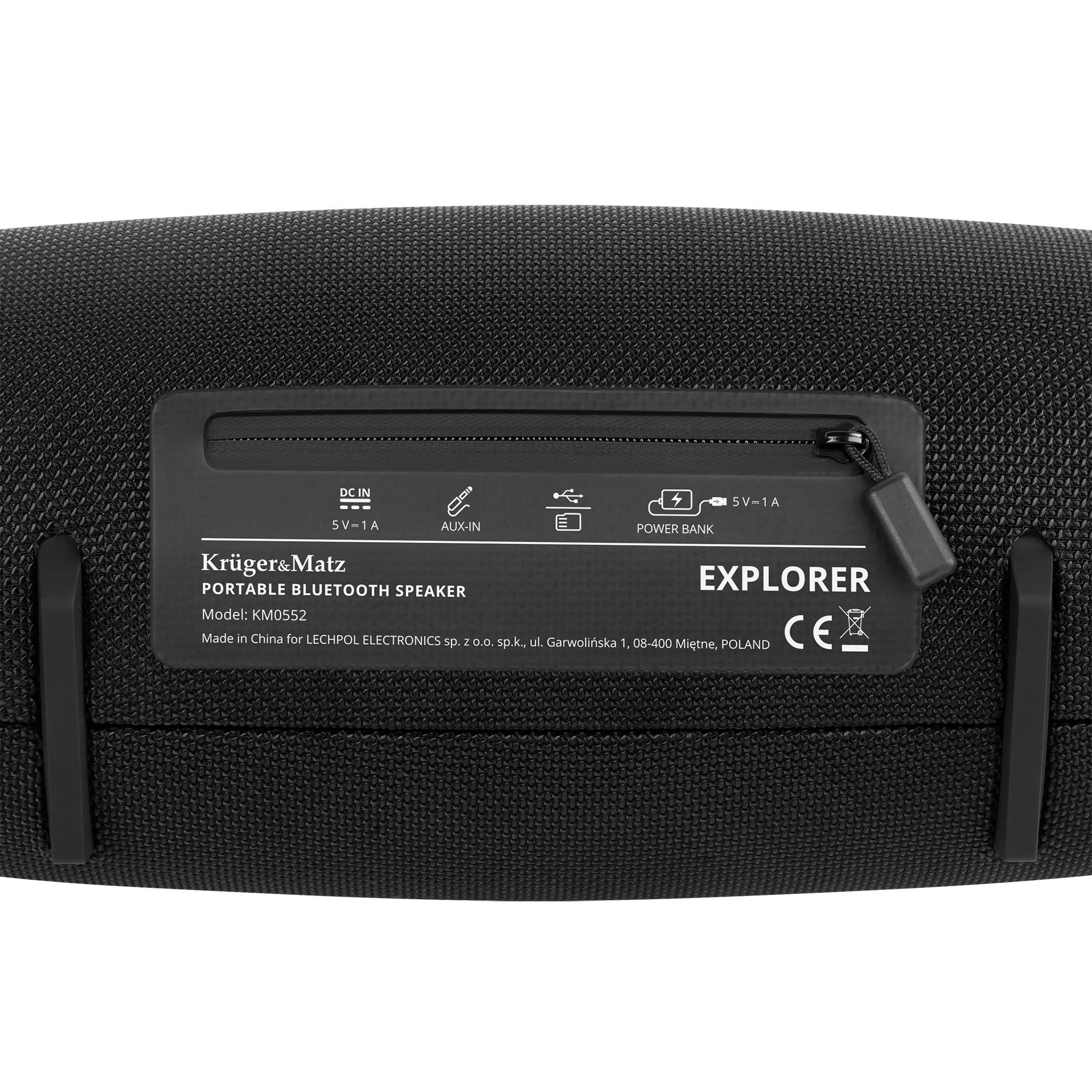 Krüger&Matz Przenośny Głośnik Bluetooth Explorer BT Wbudowany Mikrofon Funkcja TWS 2000 mAh USB AUX SD KM0552
