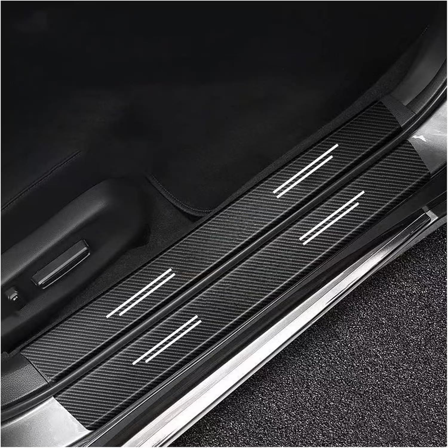 ZTYUANHANG 4pcs Door Sill Plate Protectors for Car, for Ford Ranger Wildtrak 2015-2022 Door Entry Guards Sill Scuff Cover Panel Step Protector, Welcome Pedal Protector Cover