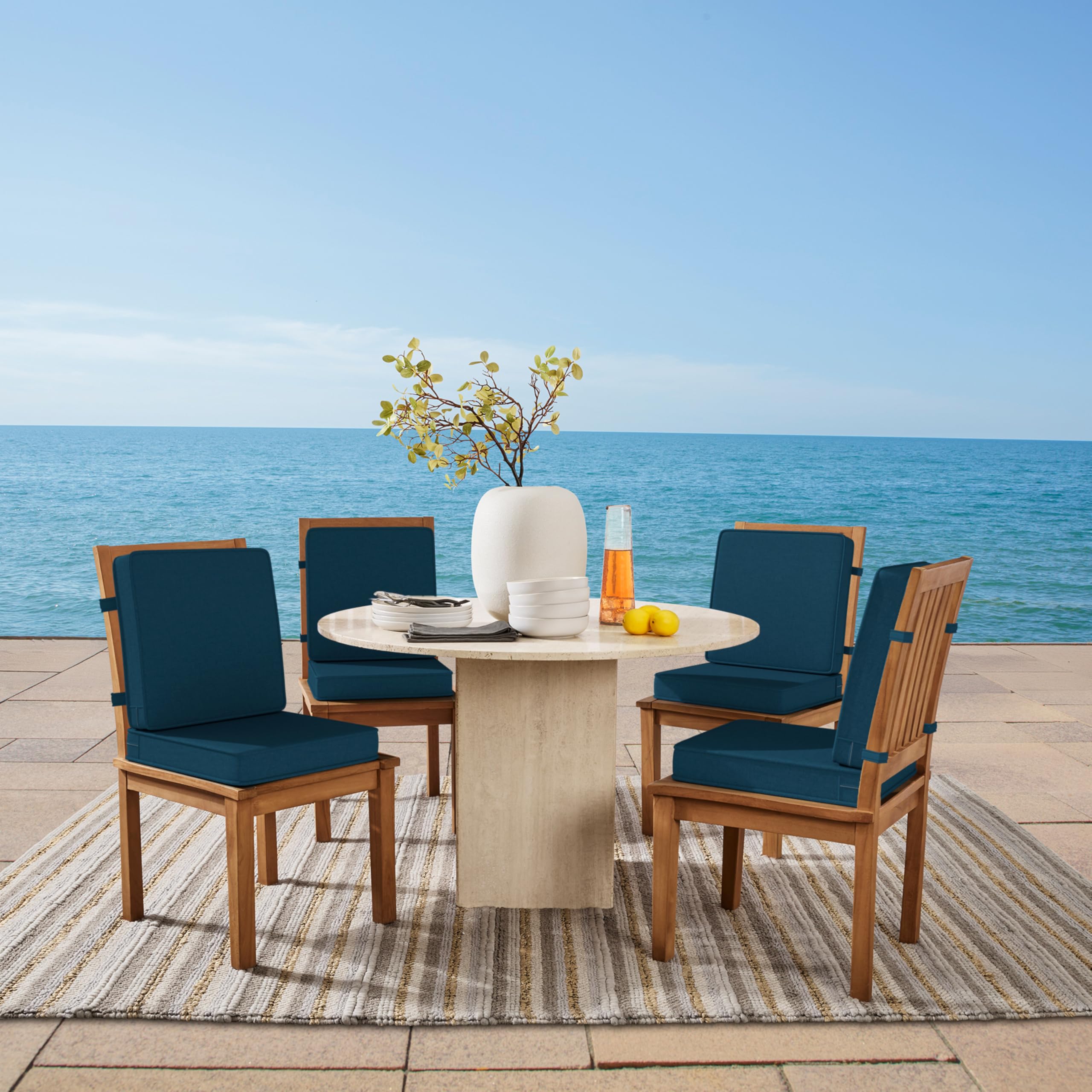 Amazon.com : Arden 20X20 Luxury Foam Outdoor Double Welted Dining