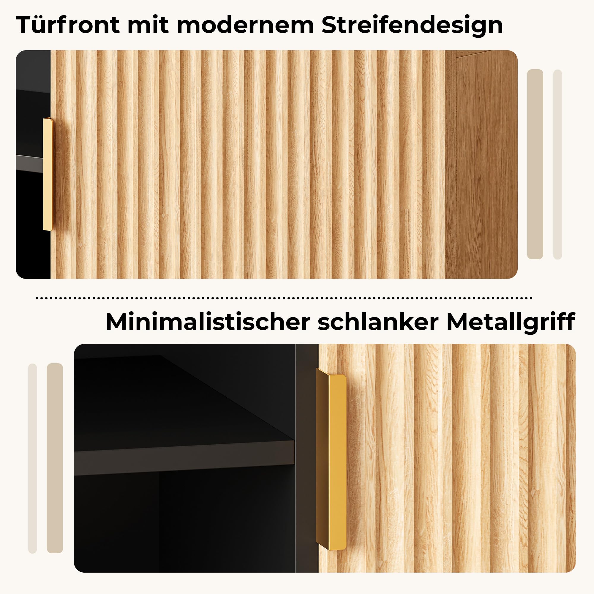 IRONCK TV Schrank 180cm Lowboard für Fernseher bis zu 65/75/80 Zoll, Fernsehtisch mit 2 Türen 3 offenen Fächern, Fernsehschrank Holz, Modern TV Board für Wohnzimmer, Schlafzimmer (Walnussholz)