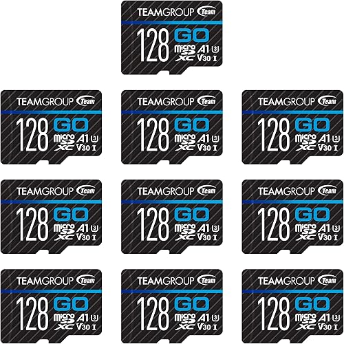 Miniatura 8 de TEAMGROUP GO Card 128GB x 5 Pack MicroSDXC UHS-I U3 V30 4K para cámaras de acción y drones Tarjeta de memoria flash de alta velocidad con adaptador