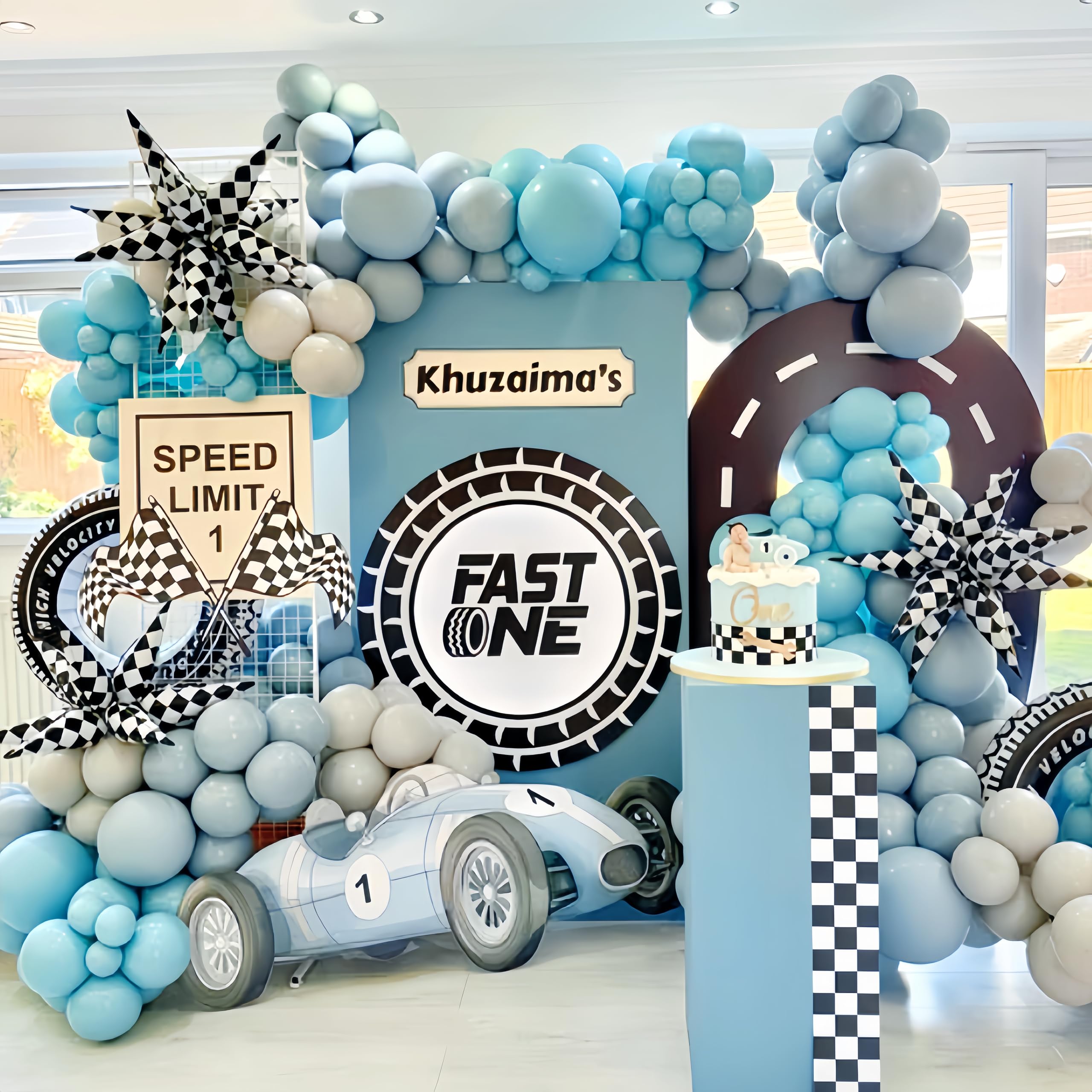 2*12 Pcs Black White Checkered Explosion Pointed Star Foil Balloons/4D Checkered Racing Balloons/Race Car Birthday Party Supplies/Las Vegas Casino Party/Father's Day Boys Birthday Party (2 Pcs Black)