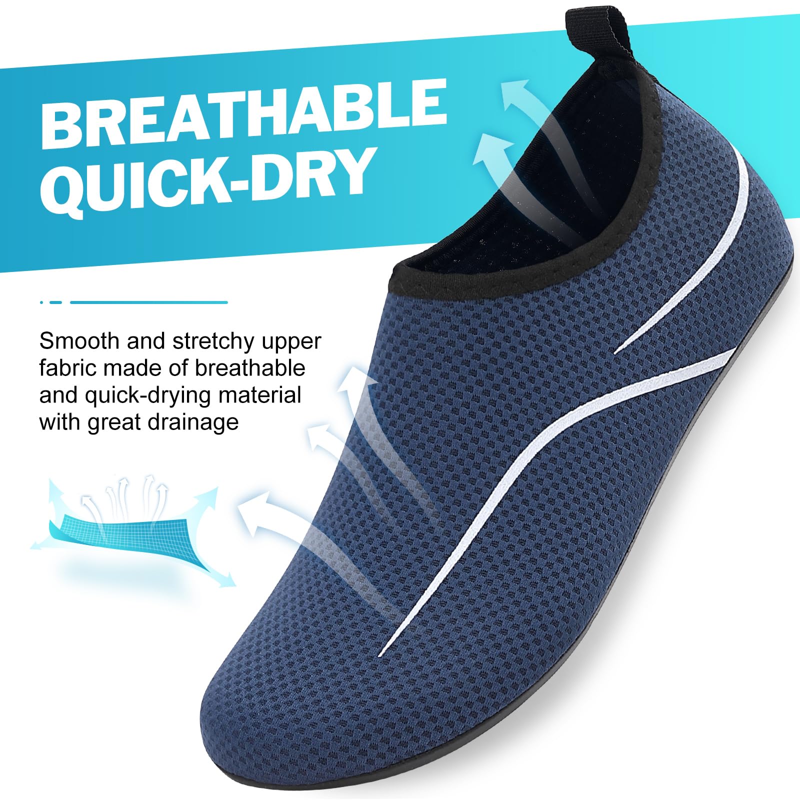 RUOMU Scarpe da Scoglio Donna Uomo da Immersione Scarpette da Surf Water Shoes Barefoot per Bagno Spiaggia Mare Snorkel Yoga, Gr.34-47