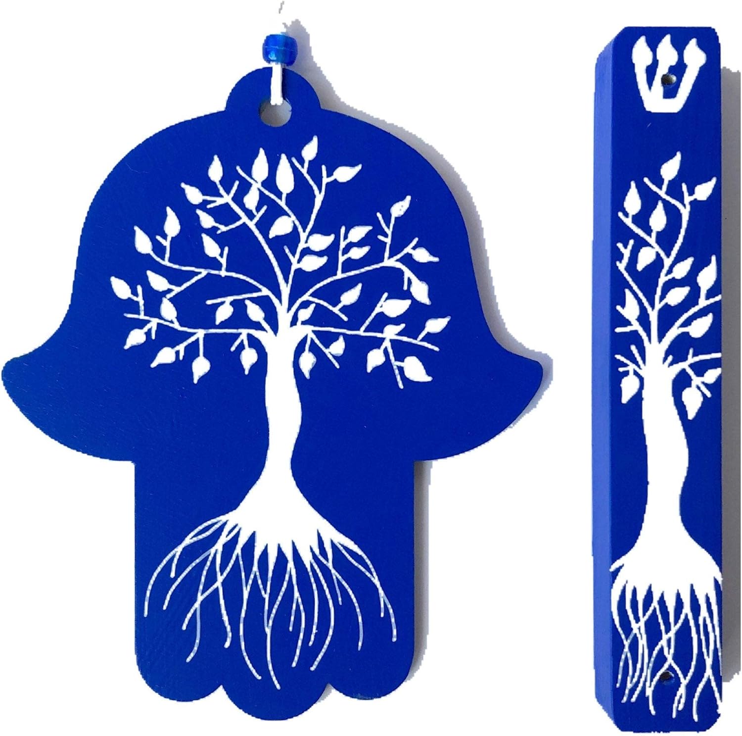 Tree of Life, Hamsa Mezuzah, Jewish Gift Sets (Light Pink, Mezuzah Case)