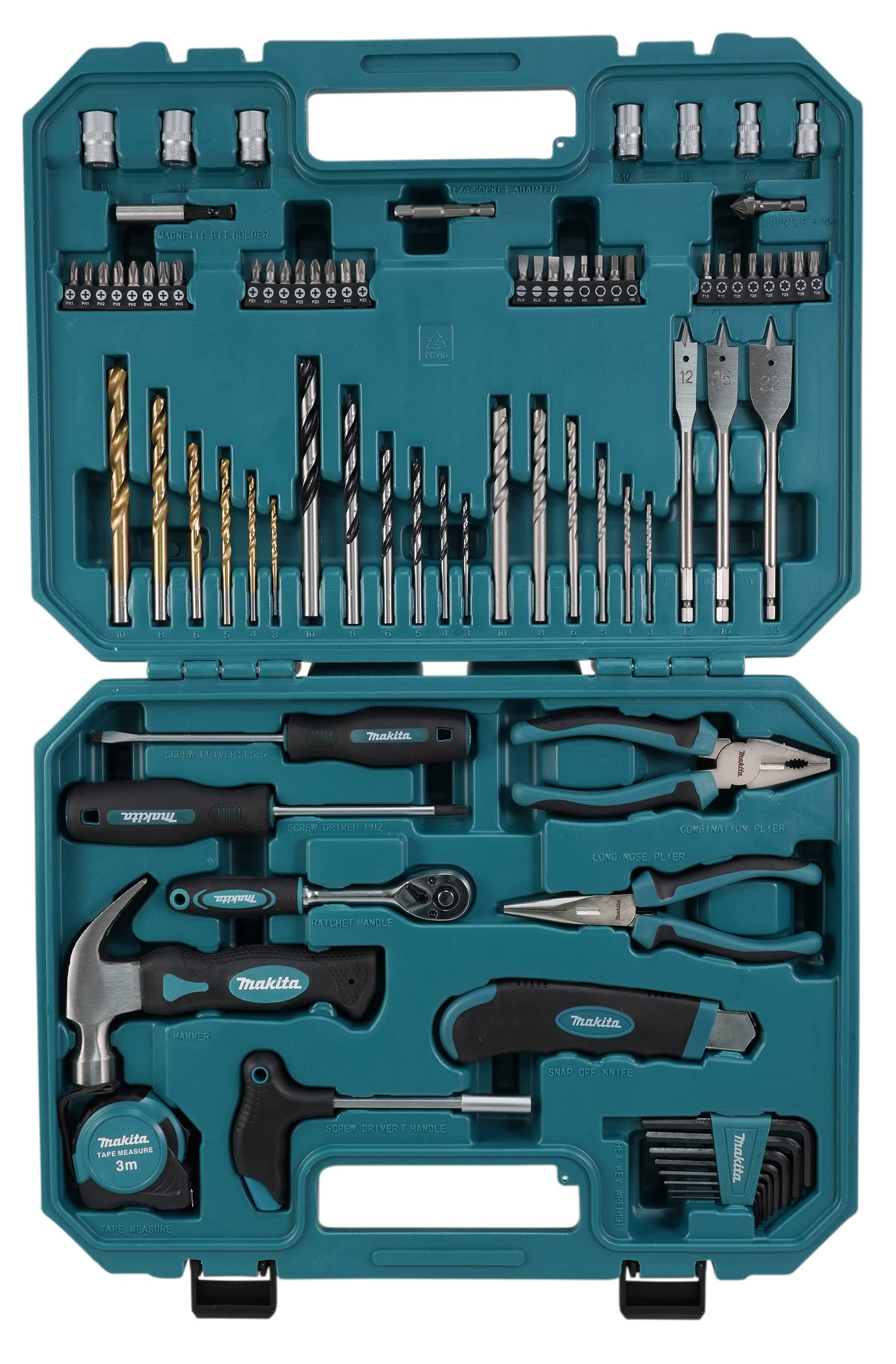 Makita E-15104 80-częściowy zestaw narzędzi ręcznych i bitów