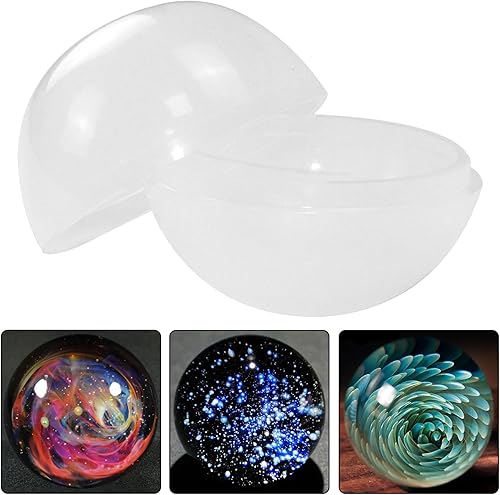Miniatura 5 de Funshowcase Ball Orb Sphere - Bandeja de silicona para pisapapeles para arcilla polimérica, manualidades, resina epoxi, fabricación de joyas, 2
