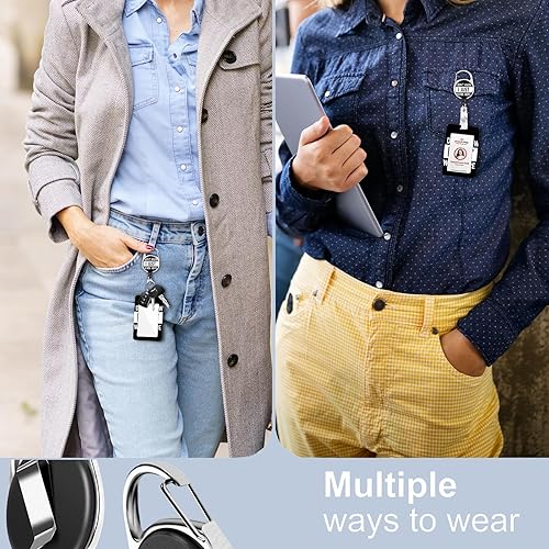 Miniatura 6 de I Just Work Here - Cordones para insignias de identificación, divertido carrete de insignias retráctil con cordón para profesores, mujeres, niños,