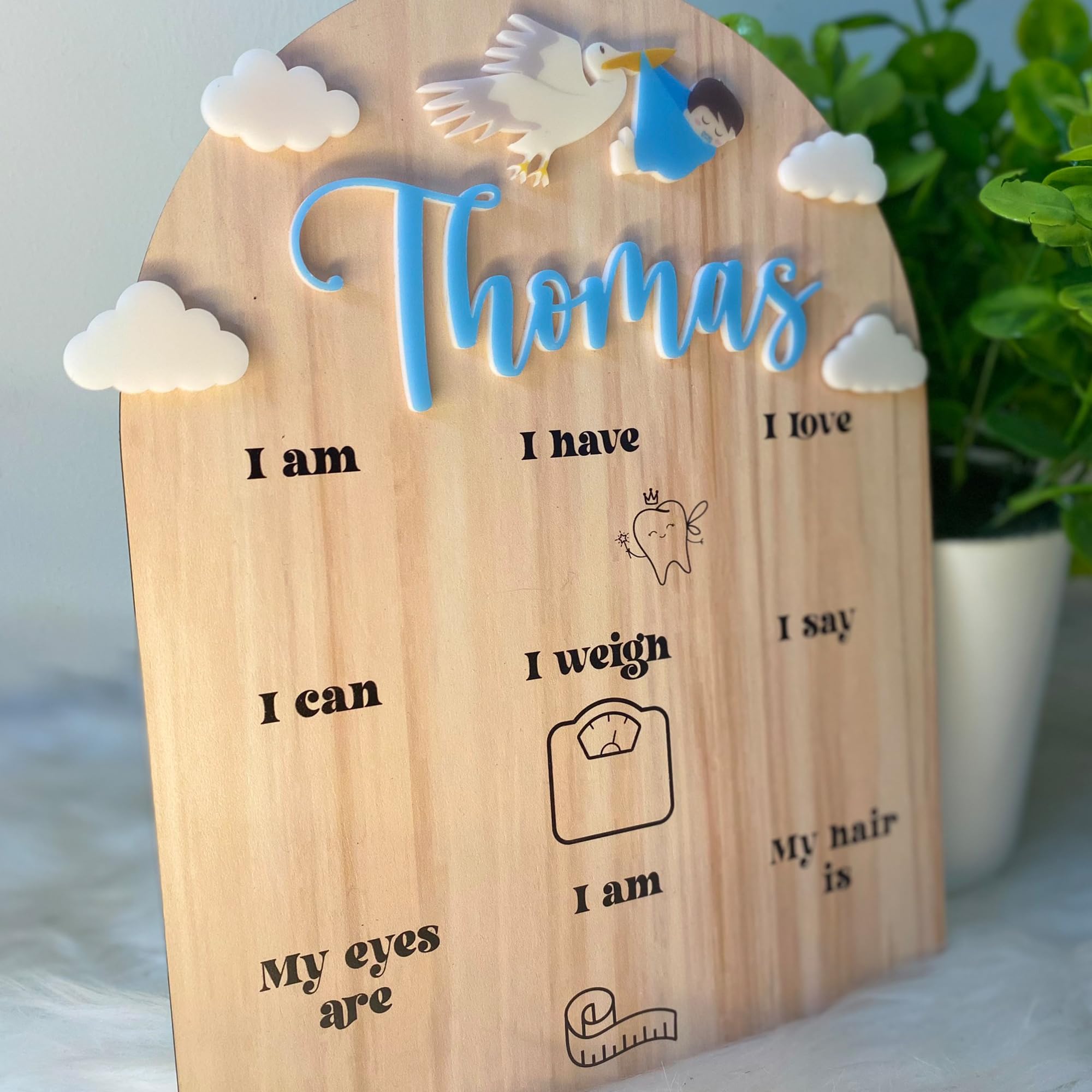 decorcustomsgift Personalized Custom name, Birth Start Name, Gift for Baby Boy, Gift for Baby Girl, Wood