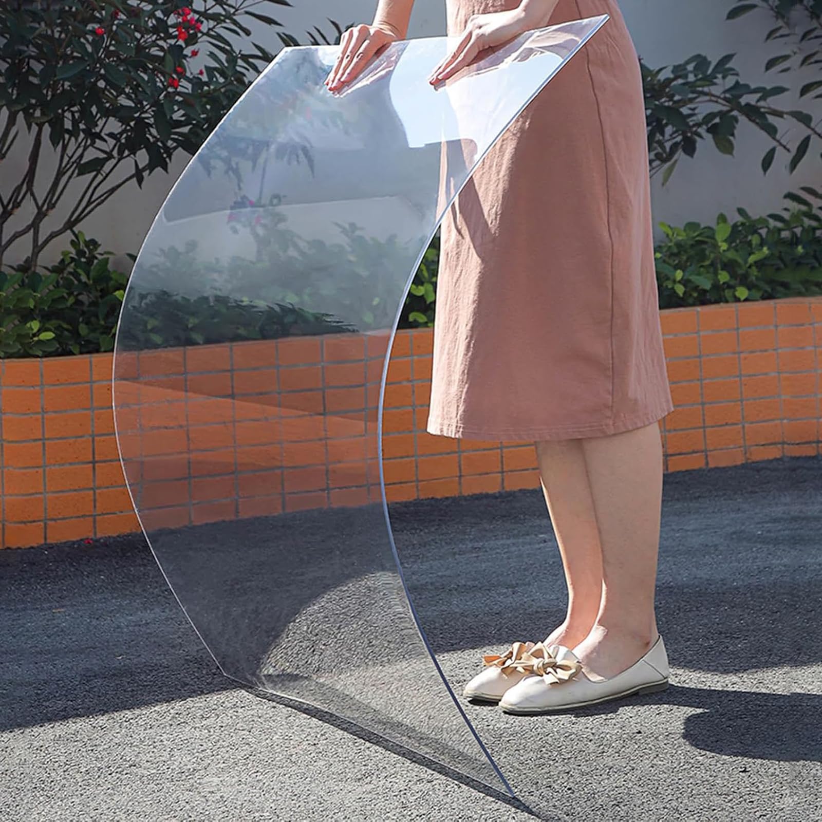 Transparente Polycarbonat-Dachbahnen – UV-geschützte, regenfeste, transparente Platten für gewölbte Vordächer und Gebäudächer – hochformbare Outdoor-Lösung