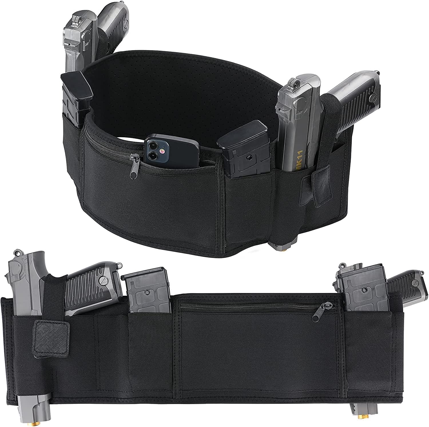 Dinosaurized - Dinosaur 3-in-1 Holster Comfortable Neoprene Waistband, fits Glock, Smith & Wesson, Taurus, Ruger - Most Pistols & Revolvers - for Running, Jogging, Hiking. Ideal for Men & Women.