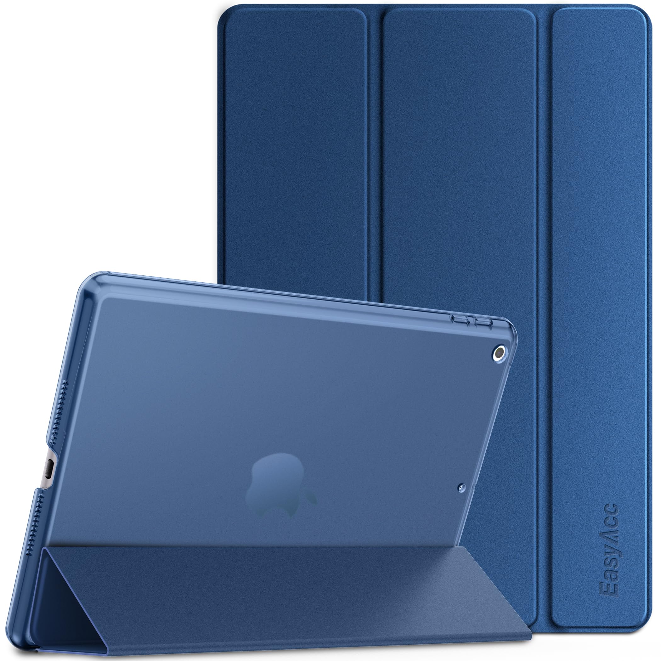 EasyAcc Custodia Cover Compatibile con iPad 9 Generazione/iPad 10.2 2021 2020 2019 / iPad 8. 7. Generazione, Cover Ultra Sottile in Pelle PU, blu navy