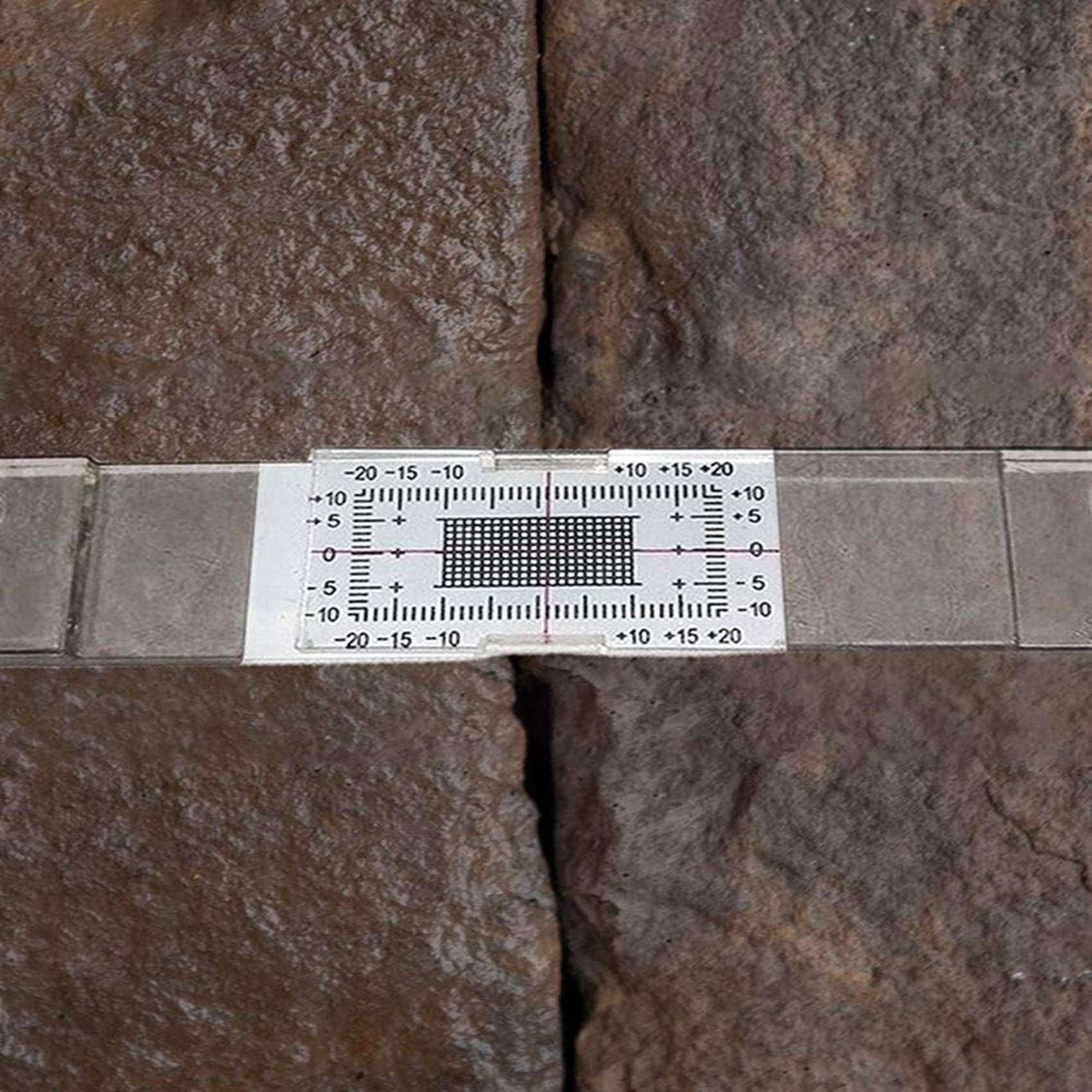 Dossier de Surveillance des Fissures, Outil de Mesure de Fissures 6 PièCe, Jauge de Largeur de Fissure, ÉTrier de Comparaison de Fissures D'Angle en Acrylique Transparent