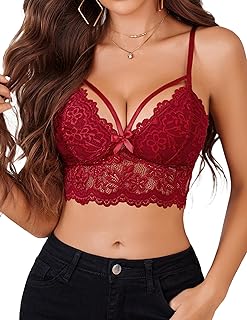 Avidlove Lace Bralette for Women Spaghetti Adjustable Strap Tank Basic Camisole Crop Top