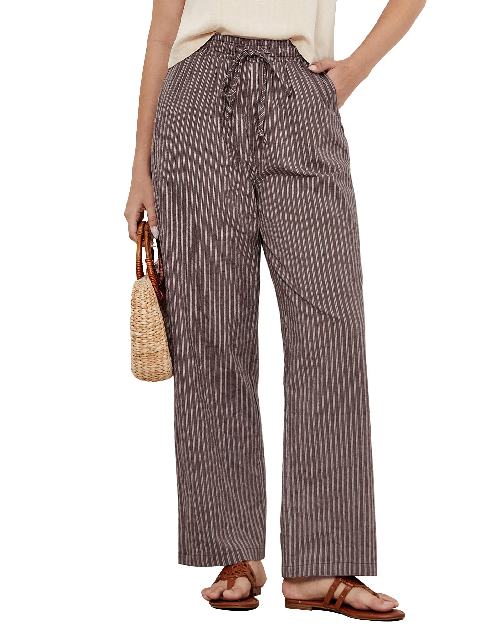 GRAPENT Striped Pants
