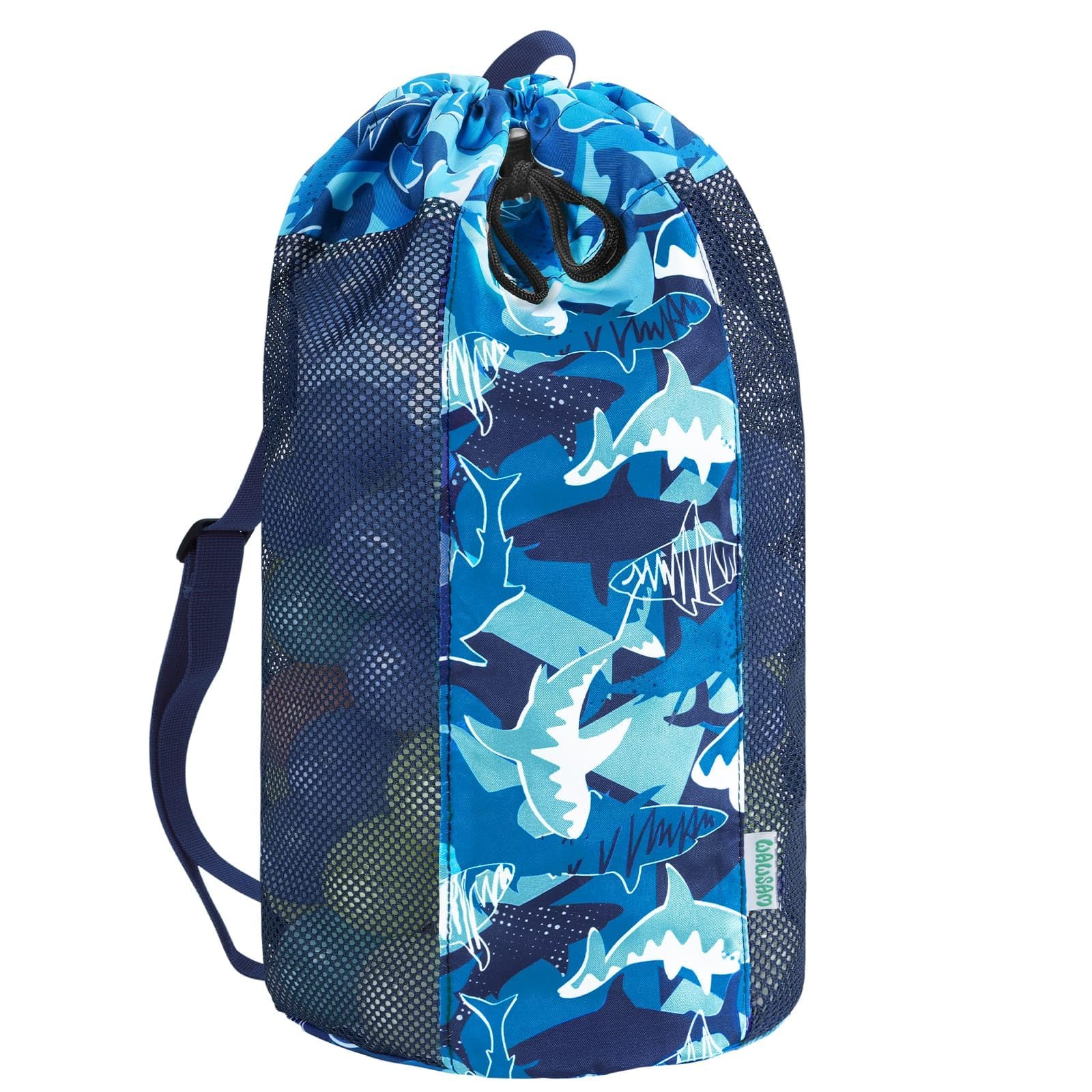 Amazon.com: Shark Large Mesh Beach Bag for Kids, Kids Drawstring