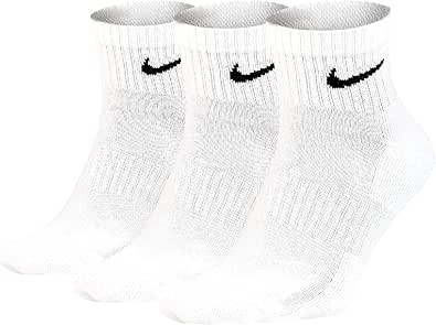 NIKE(ナイキ) 3P エブリデイ クッション クウォーター ソックス SX7667 100 ホワイト/ブラック M 23.0-25.0 cm