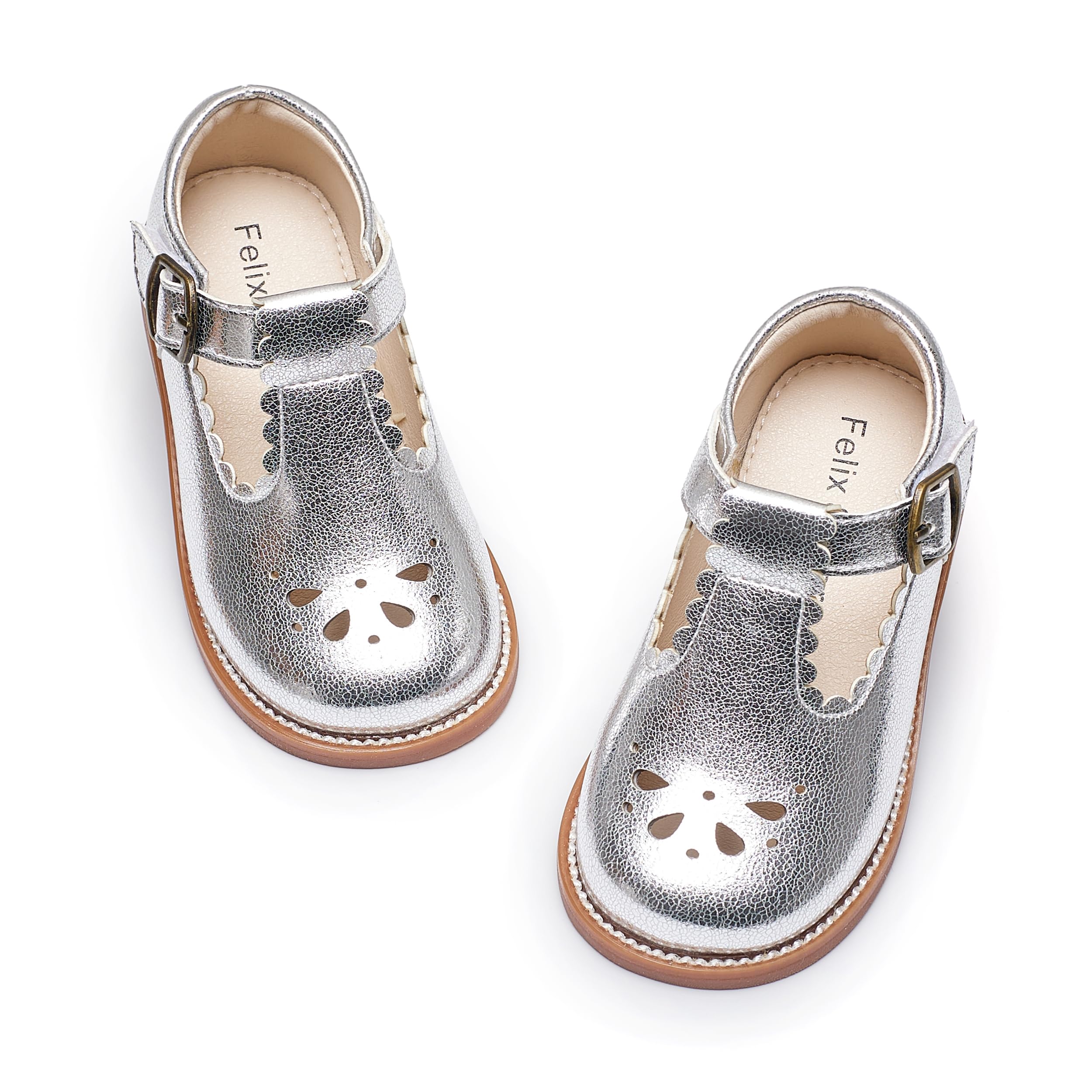 Felix & Flora Toddler Little Girl Mary Jane Dress Shoes - Ballet Flats for Girl Party School Shoes — view 30