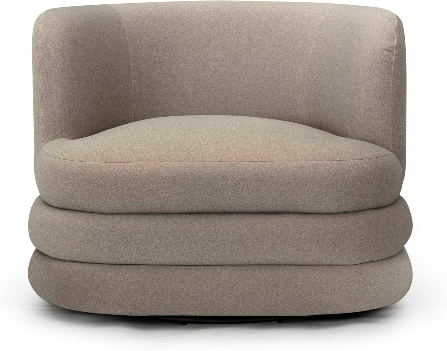 TOV Furniture Astor Brown Boucle Swivel Hotel Lounge Chair