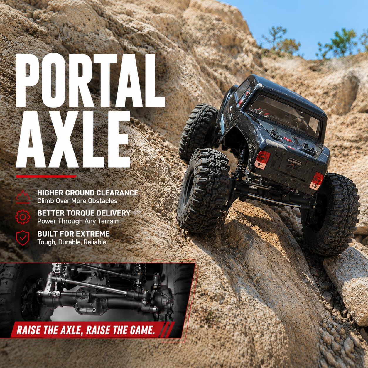 UDIRC UCX1804PRO 1/18 RC Crawler sin escobillas, camión de roca de dirección de 4 ruedas