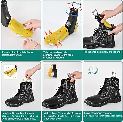 Shoe Stretcher Women Men, Boot Stretcher Wide Feet, 4-Way Shoe Widener & Expander for Stretch Length & Width