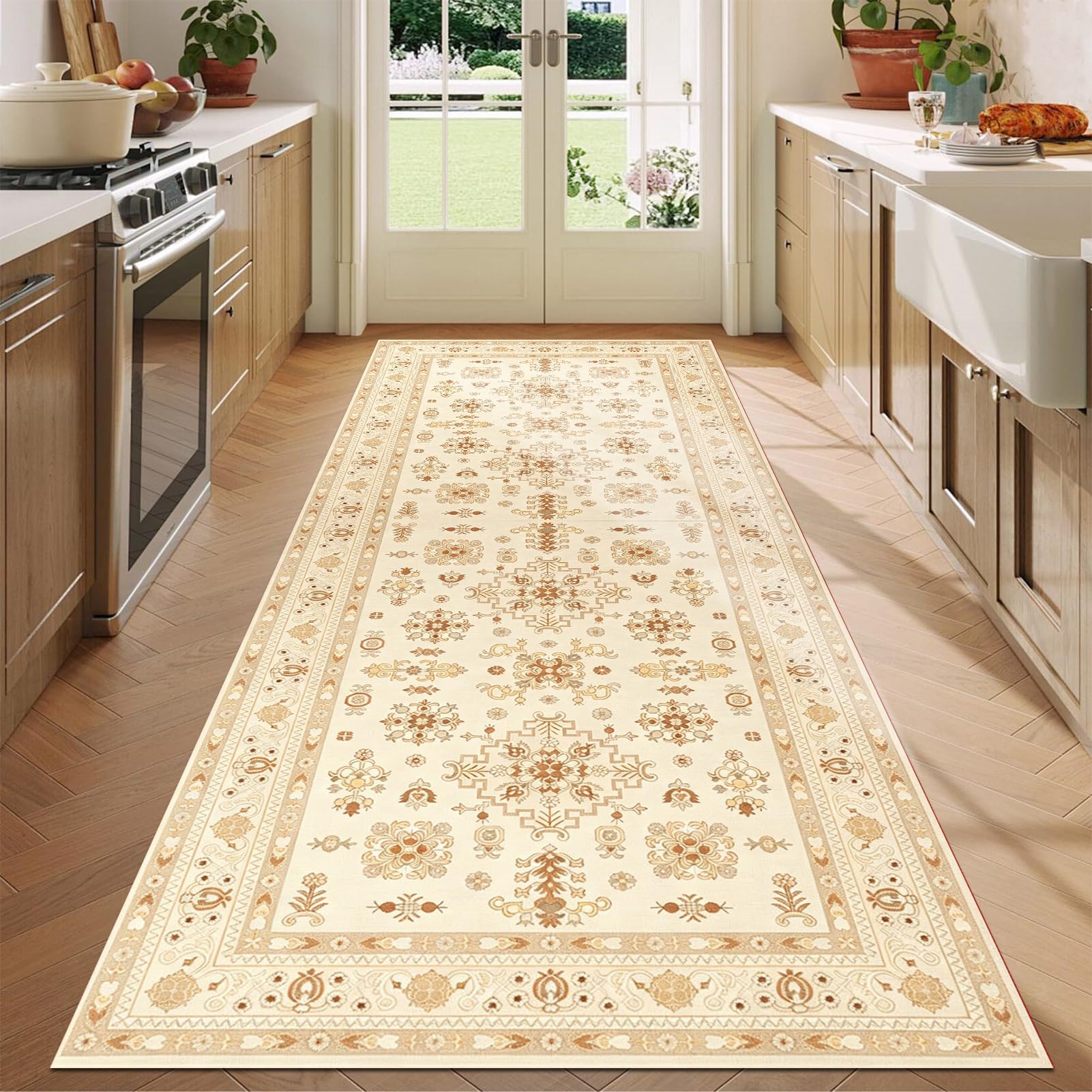 Alfombra de cocina lavable con base antideslizante de 100x200 cm para un hogar seguro
