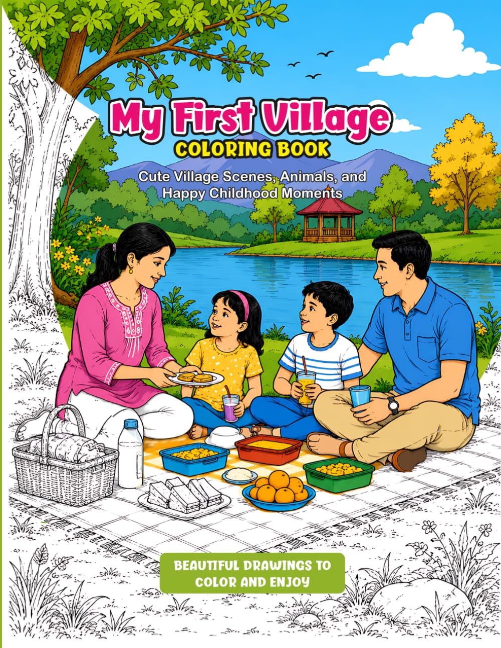 My First Village Coloring Book: Beautiful Drawings to Color and Enjoy