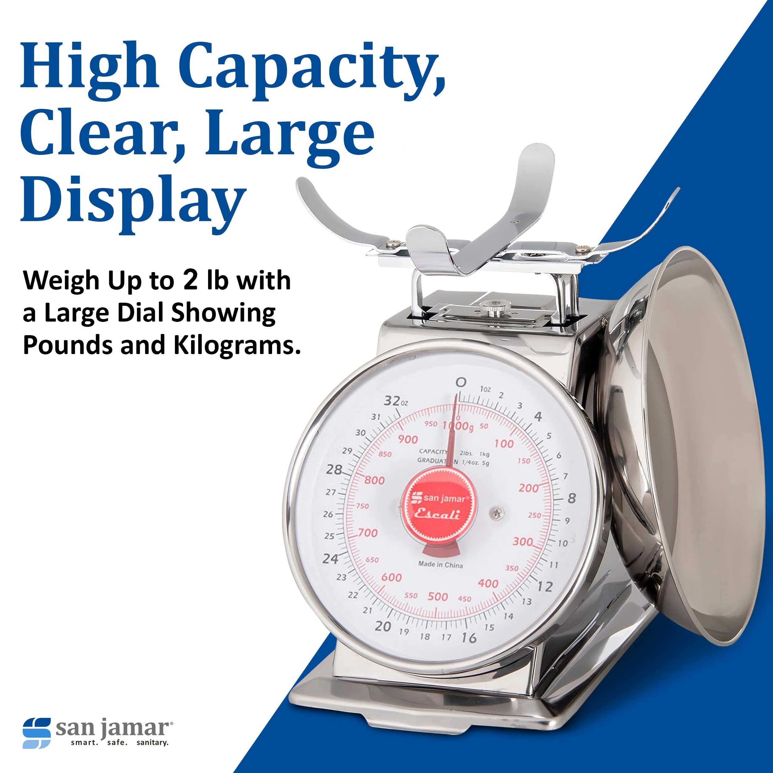 San Jamar 2 lb Dial Scale - Accurate Measurements -6