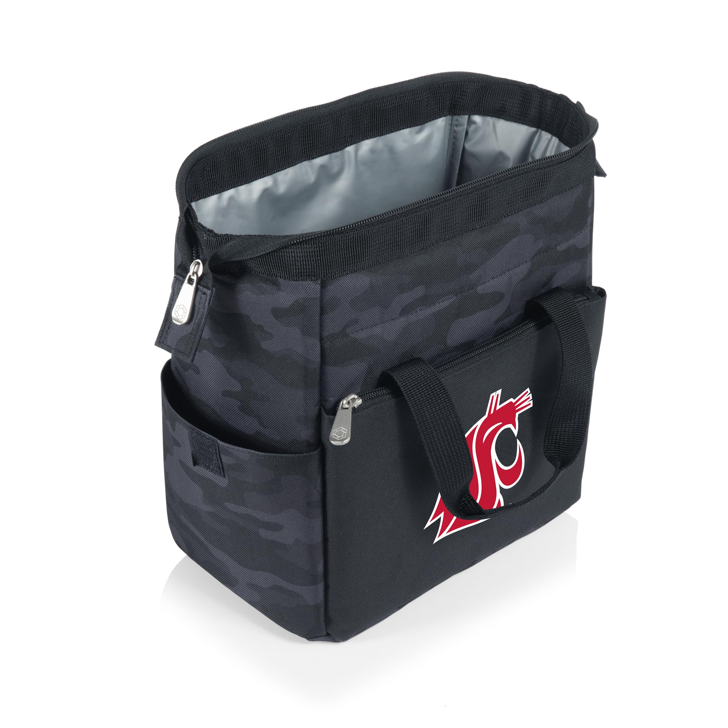 PICNIC TIME NCAA Washington State Cougars On The Go Lunch Bag Cooler, Soft Cooler Lunch Box, Insulated Lunch Bag, (Black Camo)