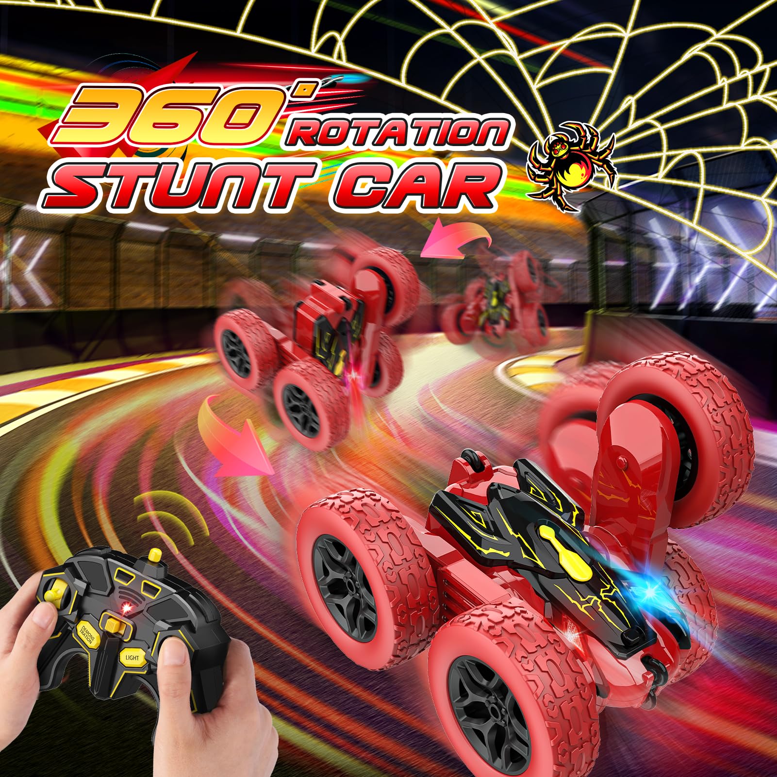 Dislocati Macchina Telecomandata per Bambini, Giochi Bambini 3 4 5 Anni Regalo Bambino 3 4 5 6 7 8 9 10 Anni Maschio Giochi per Bambini Monster Truck Giocattoli Giochi Bambino 3-10 Anni Maschio