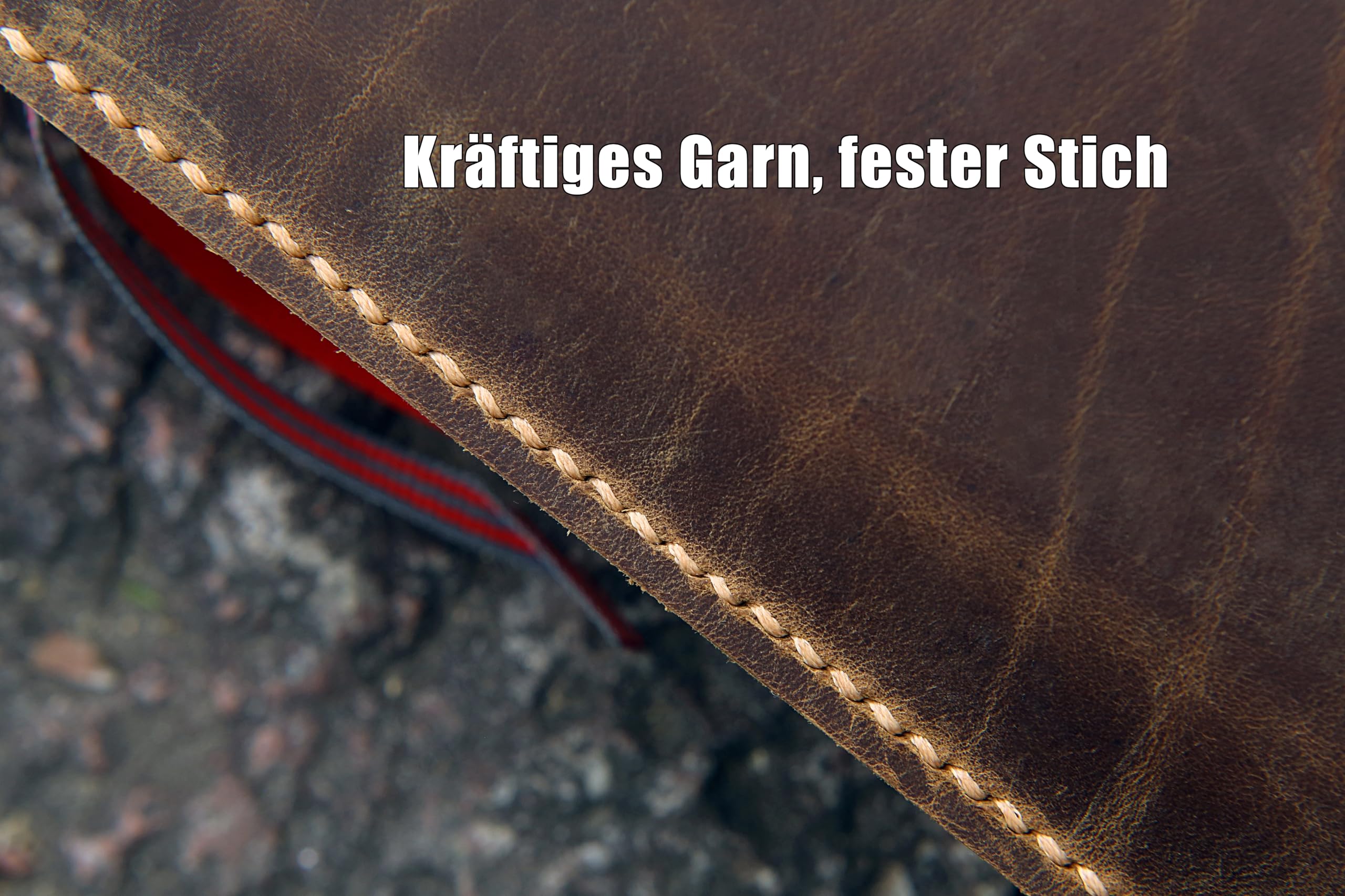 Handgenähte A4+ Notizbuchhülle aus Full Grain „Crazy Horse“ Leder – passend für Leuchtturm1917 Master Classic & Master Slim – schlanke Schreibmappe/Leder Cover A4+, personalisierbar