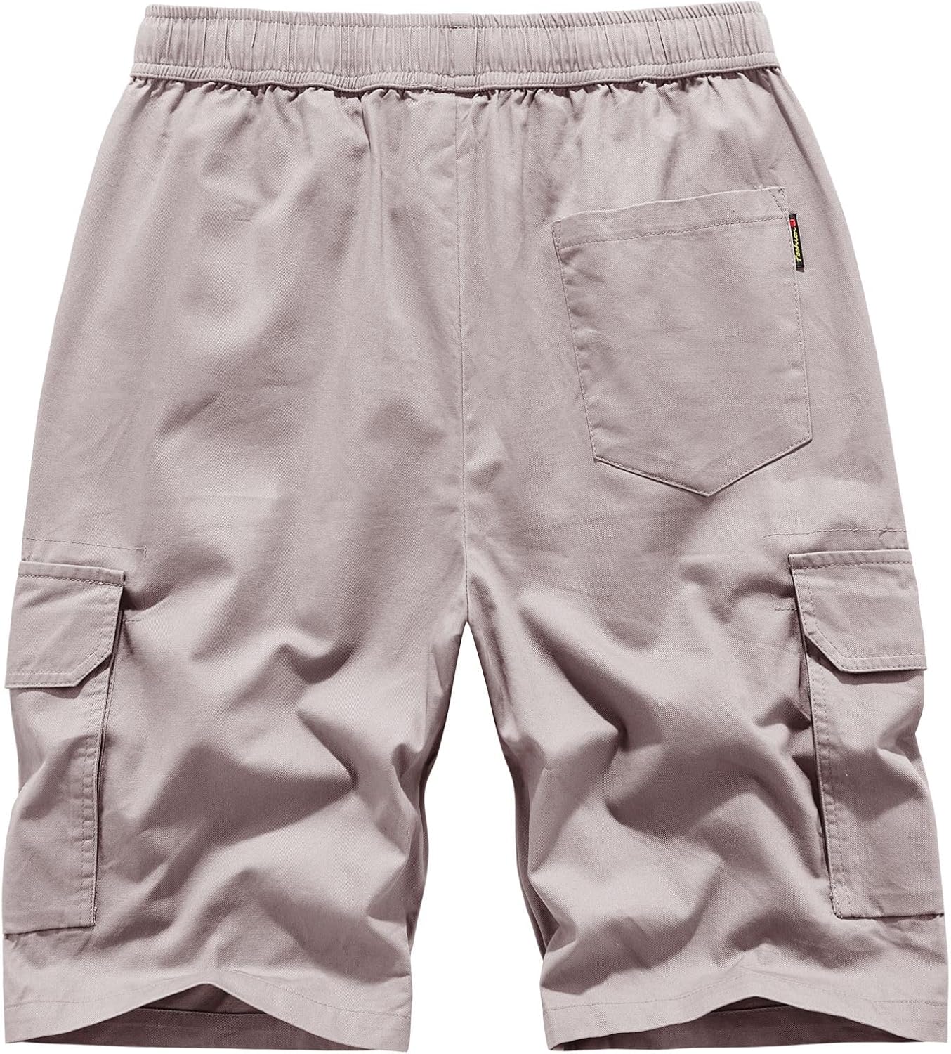 VtuAOL Men's Casual Elastic Waist Cargo Shorts Multi-Pockets Shorts with Drawstring - Image 6