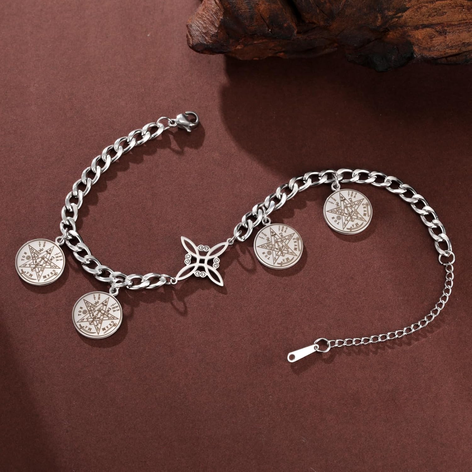 Dreamtimes Witches Knot Bracelet Tetragrammaton Pentagram Bracelet Stainless Steel Celtic Knot Bracelets for Women Men Protection Jewelry Witch Amulet and Talisman - Image 7