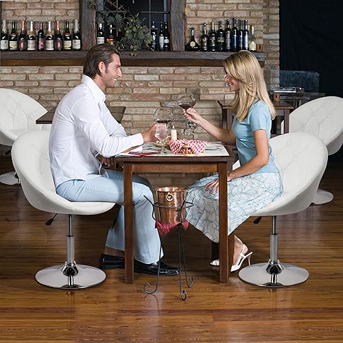 Miniatura 4 de Yaheetech Silla giratoria de tres colores Blanco,Negro -,Gris,claro,Rosado