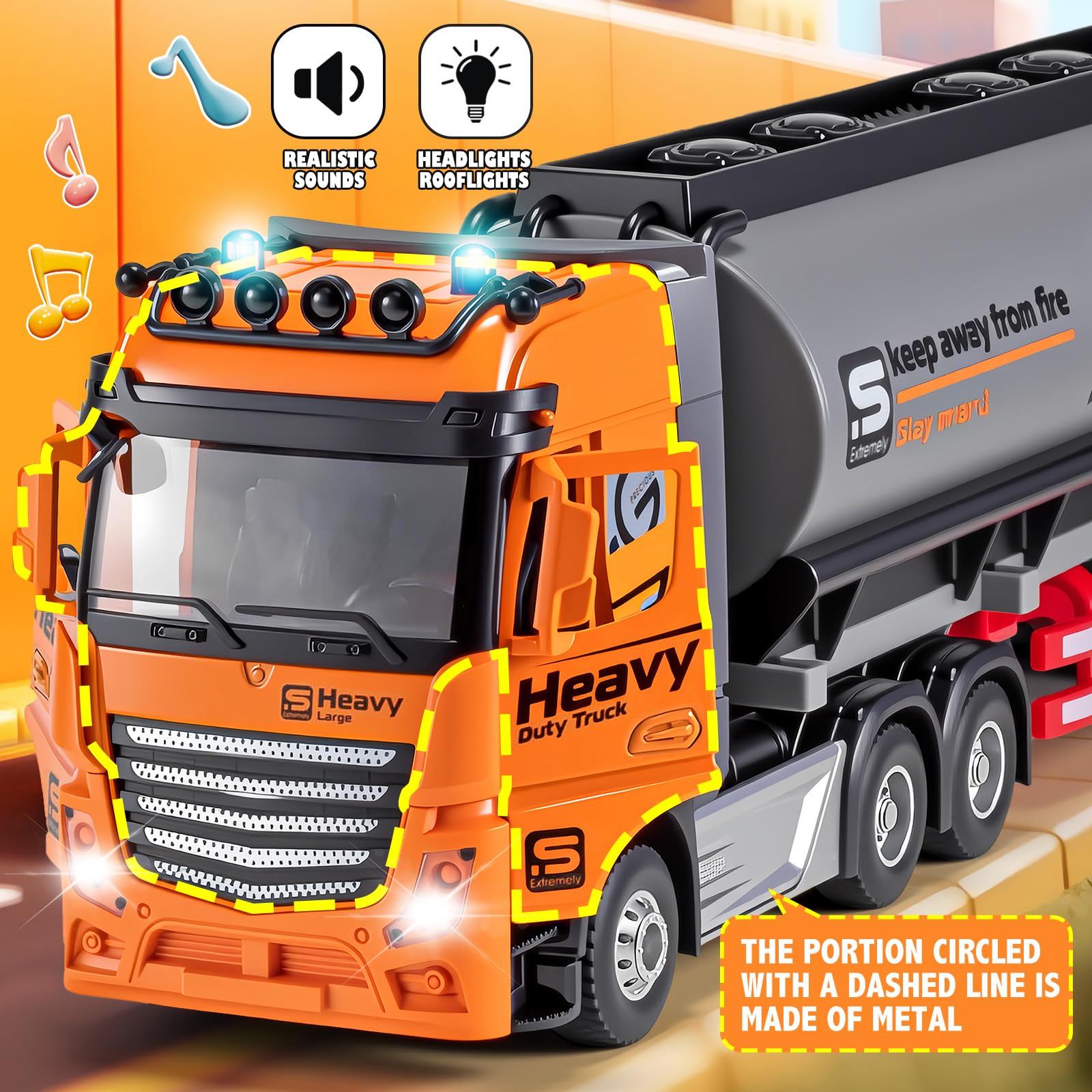 Amazon.com: 9 Channel RC Semi Truck with Trailer, Remote Control