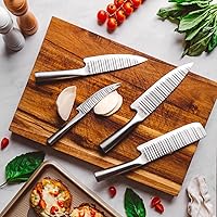 Vista 4 de Schmidt Bros. Evolution - Juego de cuchillos de 3 piezas, cubiertos de acero inoxidable alemán de alto carbono en una caja de regalo de madera