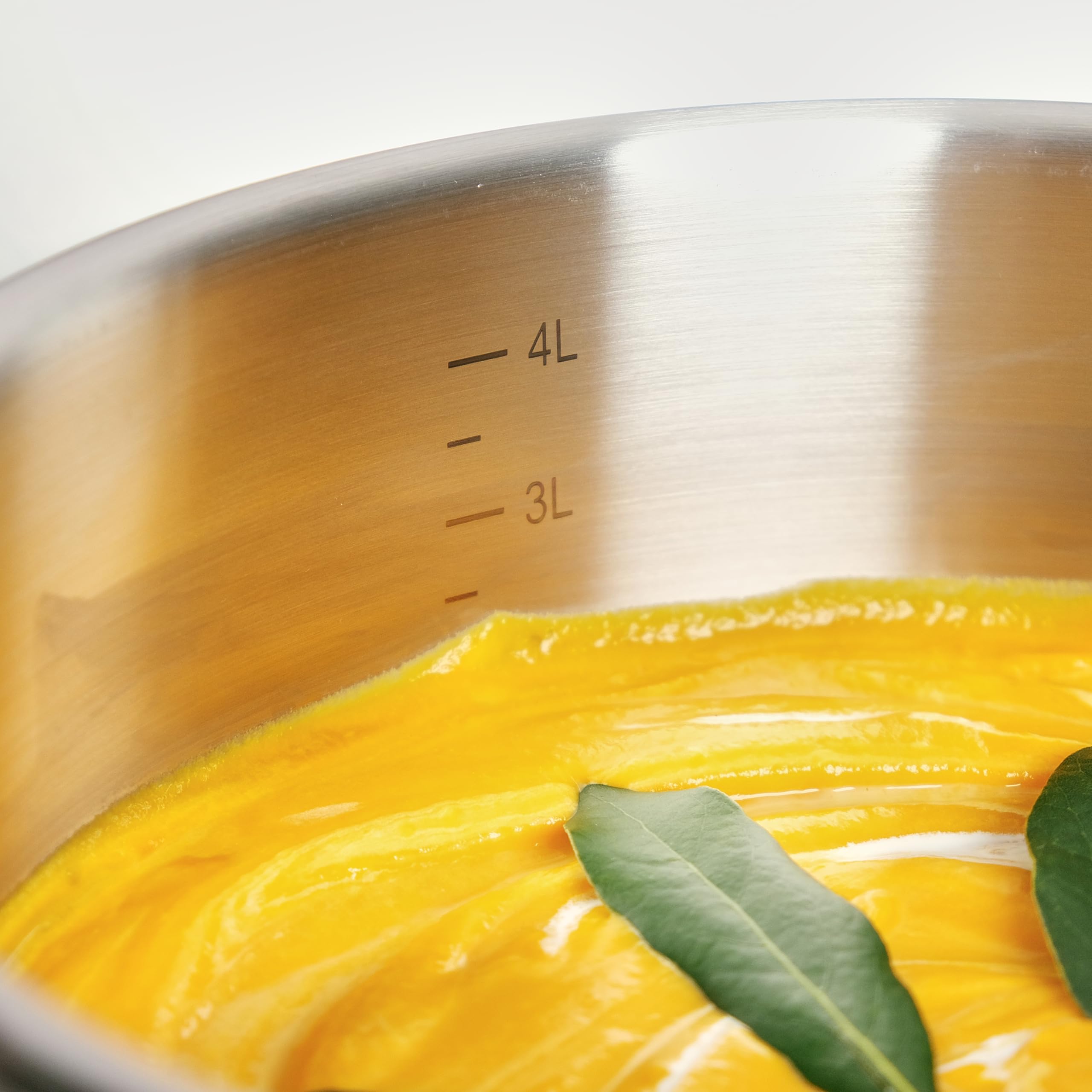 KAMBERG - Pentola Ø32 cm in acciaio inox 18/10 Triply - Senza PFAS - Coperchio incluso - Tutti i piani cottura inclusi induzione e forno - 0008277, grigio