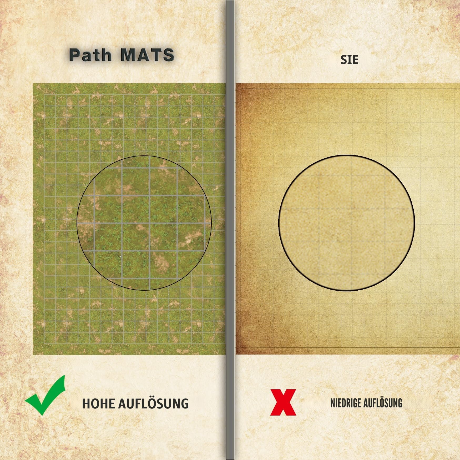 Path Gaming Battle Grid Spielmatte, doppelseitig, 91,4 x 61 cm, 3 Matten, 6 Gelände, 4 Marker, 1 Radiergummi und 1 Sprühflasche. Ideal für Dungeons and Dragons/DND