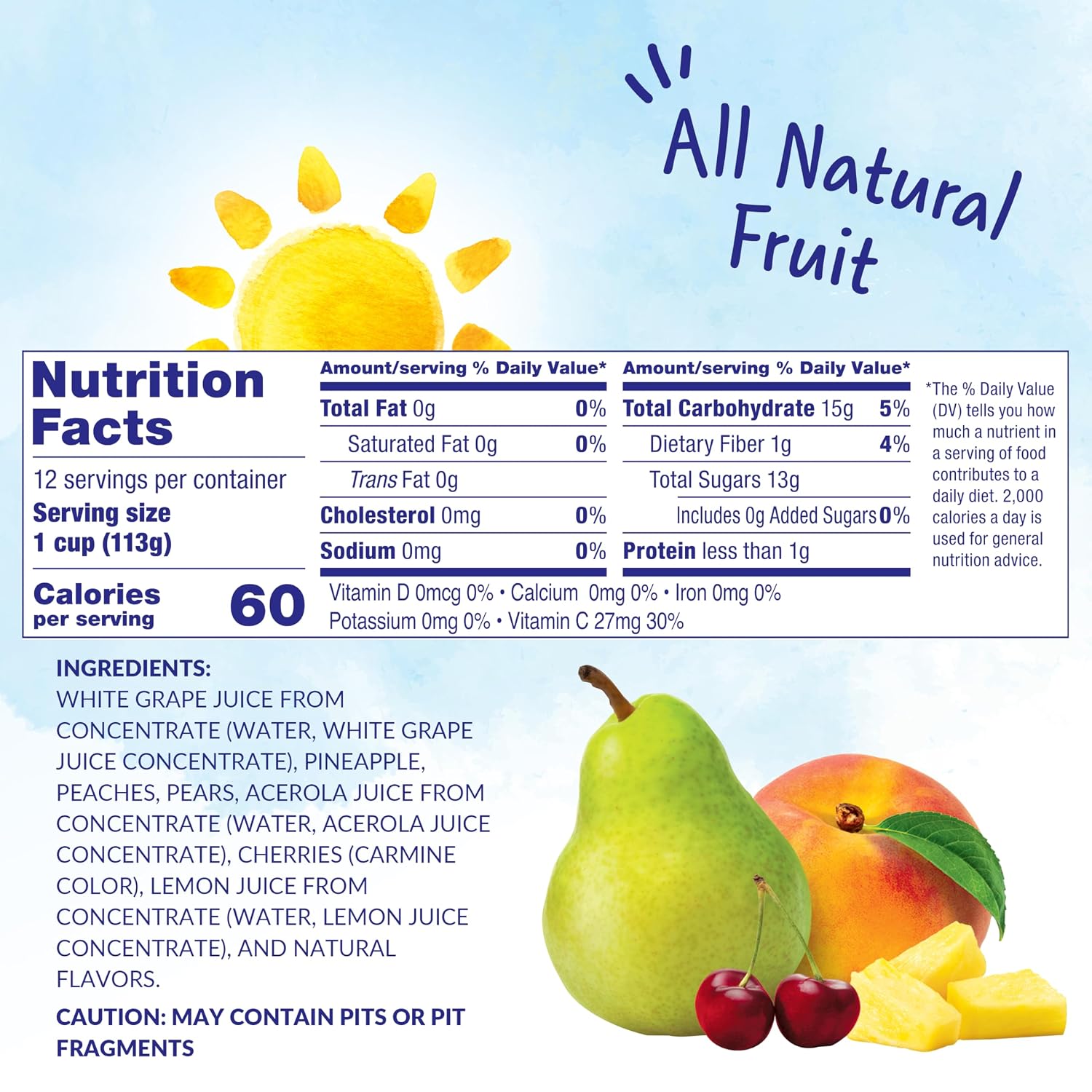 Dole Cherry Mixed-Fruit-Bowls Snack in 100% Fruit Juice - 4 oz Cups (Pack of 2)