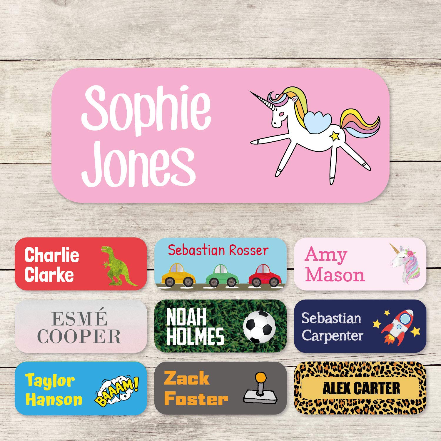46 Name labels for children Includes 16 stick on name labels and 30