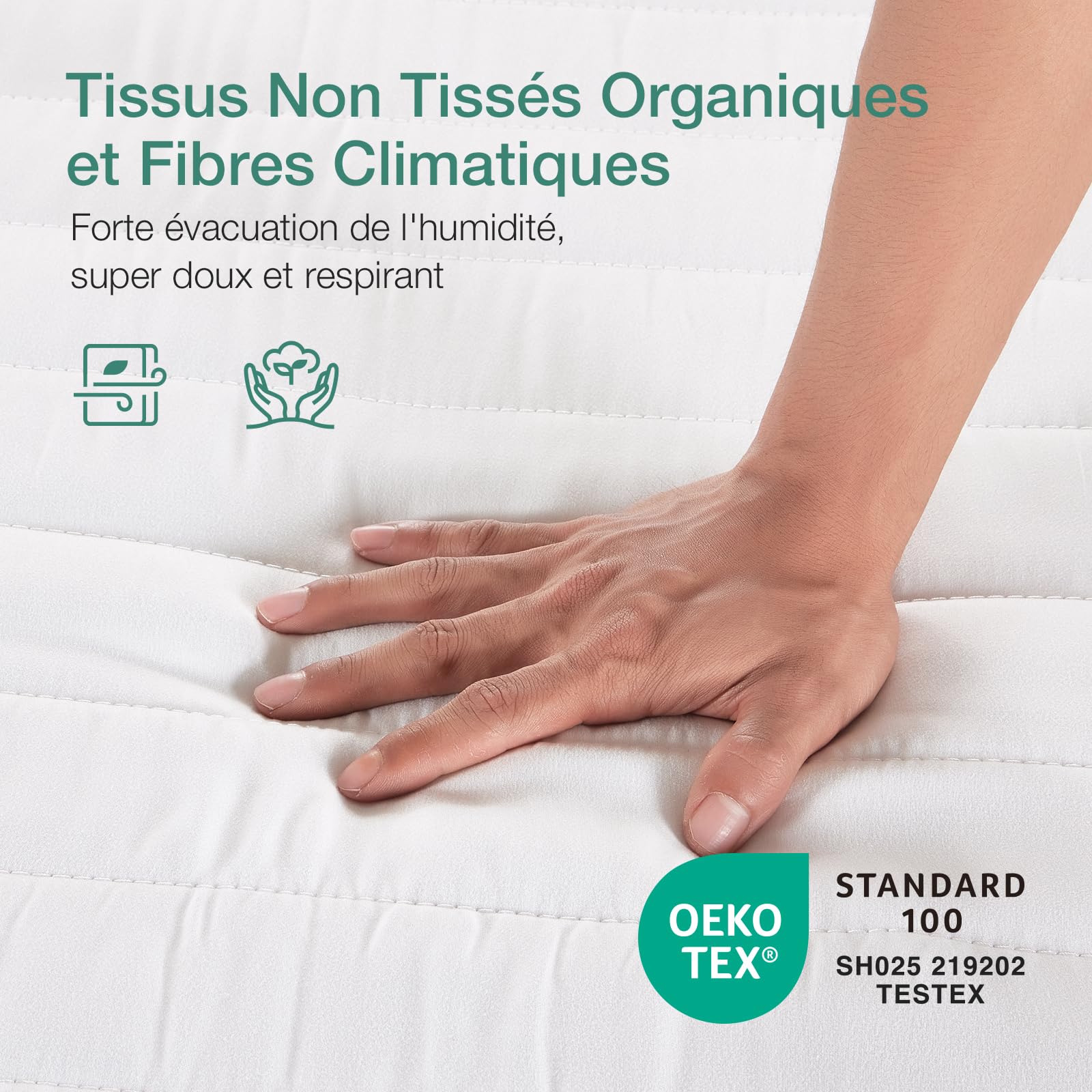 Novilla Matelas 140x190, 16CM, Matelas en Mousse en Matériau Bambou, Certifié Sûr et Fiable par CertiPUR-US et Oeko-TEX, Démontable et Lavable, Tissu Doux pour La Peau, Soutien Confortable