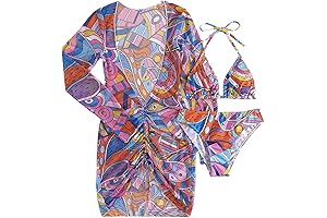 Coachella Valley Halter Bikini Swimsuit with Coverup