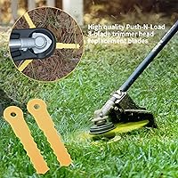 Vista 4 de 30 cuchillas de nailon de repuesto Push-N-Load compatibles con Weed Warrior 3 cuchillas y cabezal Pivotrim Hybrid 2-N-1, ajuste universal