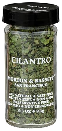 Morton & Bassett Cilantro, 0.3 oz Non-GMO, Salt-Free, Freshly Dried Herb for Salsas, Soups & Mexican Cuisine