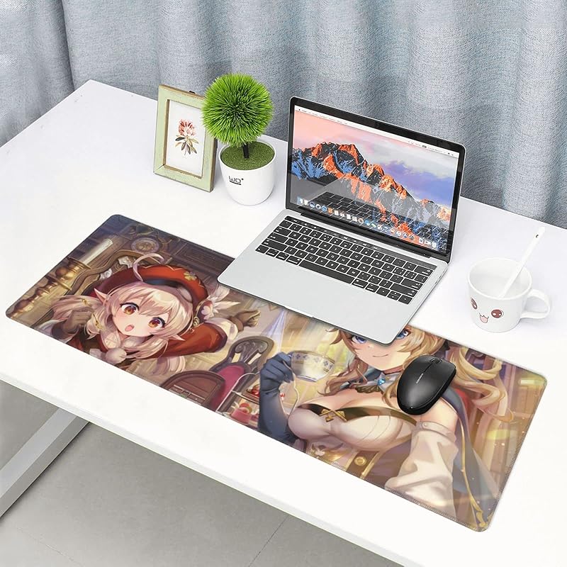 パソコン 周辺機器 アイボリー レッド 原神 クレー マウスパッド 超大判 オフィス最適 かわいい 防水 滑り止め 耐久性が良い キーボードパッド ゲーミングマウスパッド コンピューターマウスパット 光学マウス対応 傷防止 厚さ0 3cmのゴム製 30 80cm Sp2g3rpg71